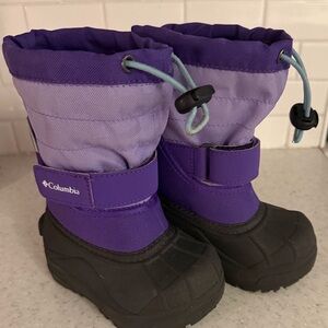 Columbia Kids Purple and Black Boots